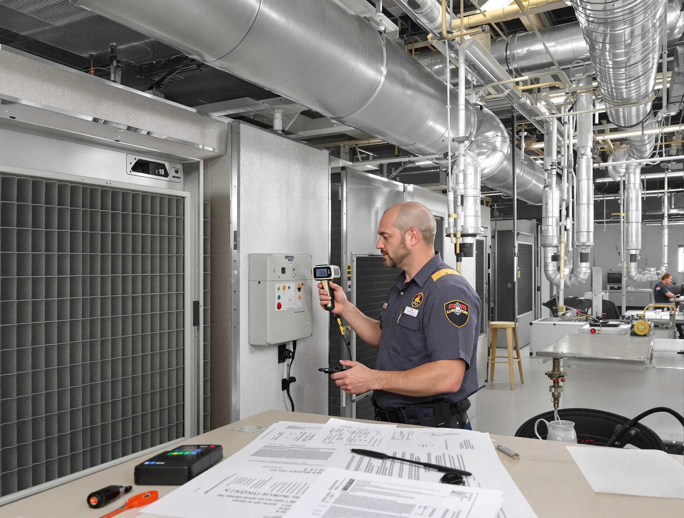 Professional filter system inspection by Greensburg Air Duct Cleaning in Greensburg