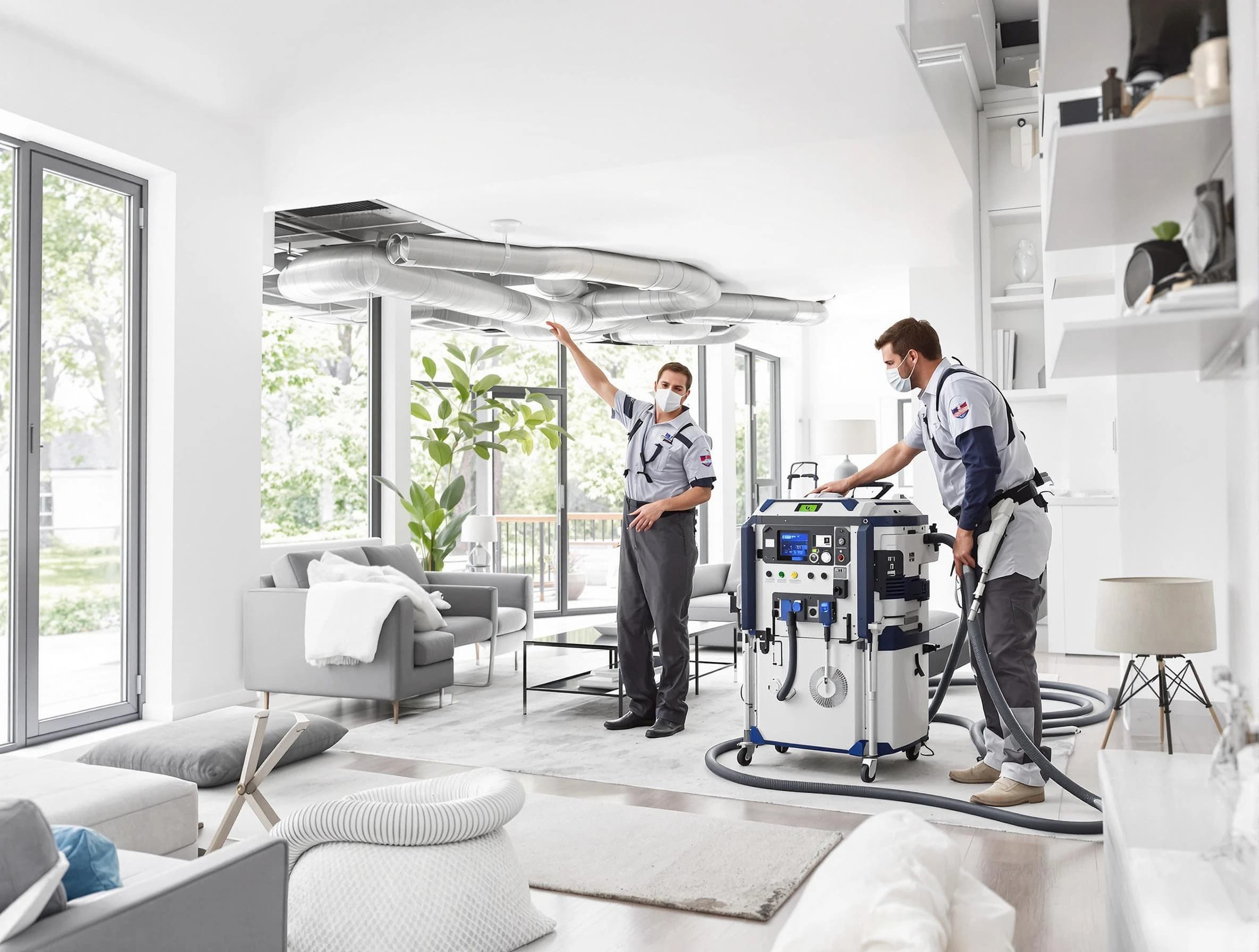 Greensburg Air Duct Cleaning professional conducting pure air duct cleaning with state-of-the-art equipment in Greensburg