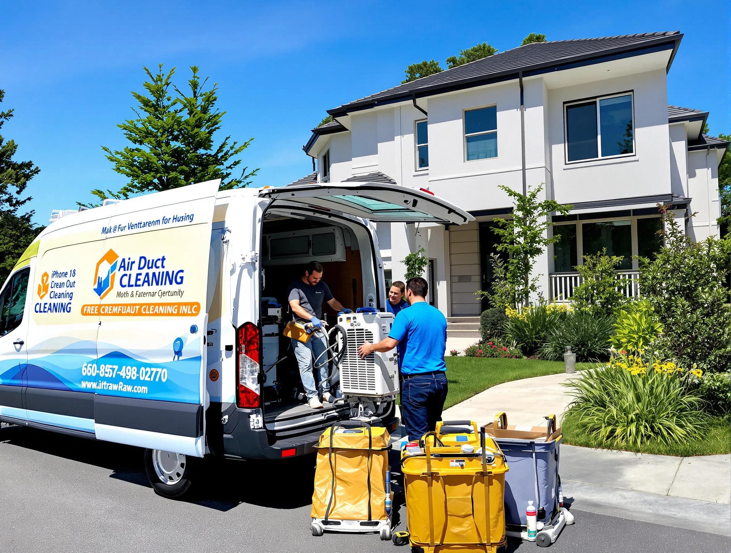 Greensburg Air Duct Cleaning technician performing professional air duct cleaning in Greensburg
