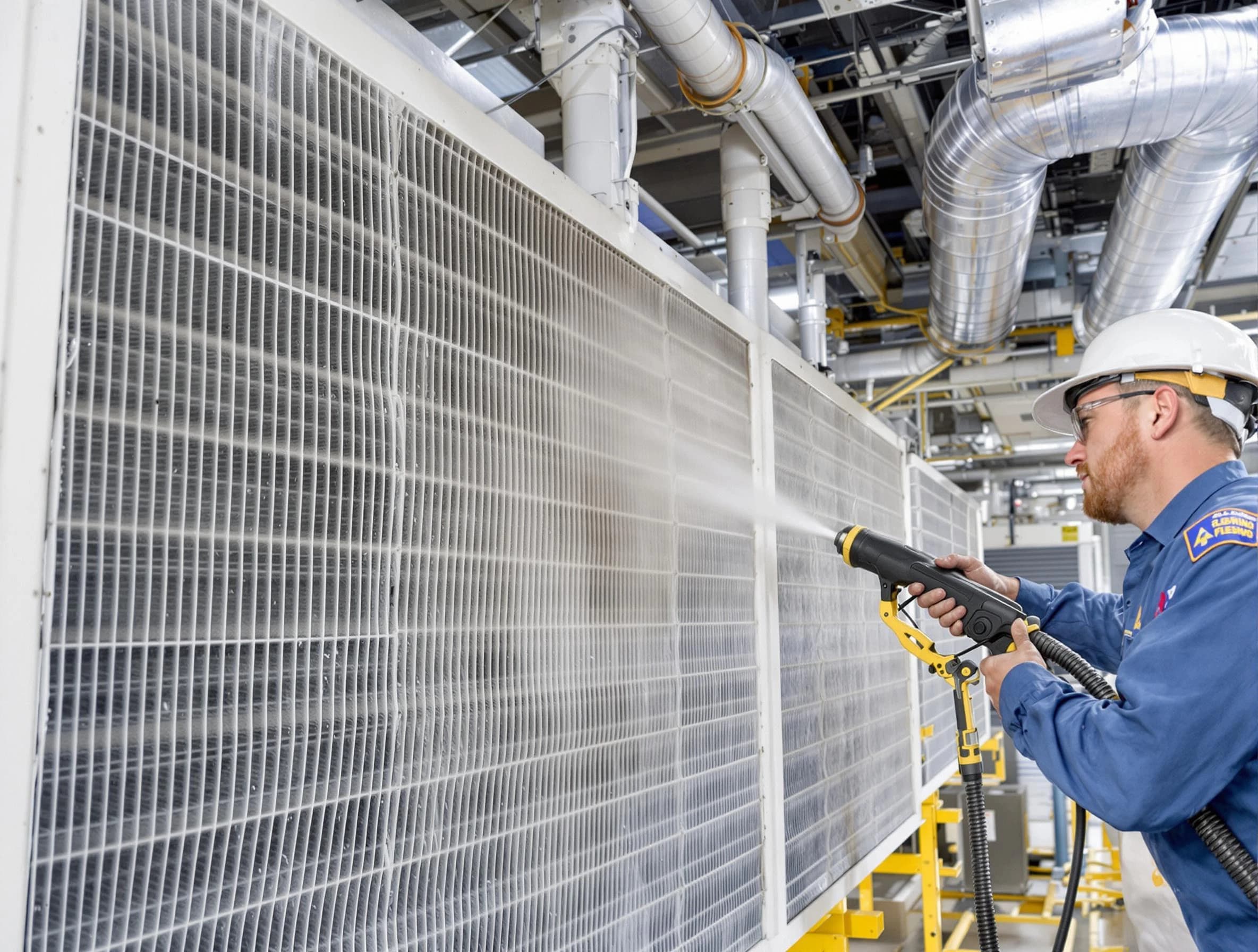 Professional commercial coil cleaning by Greensburg Air Duct Cleaning in Greensburg