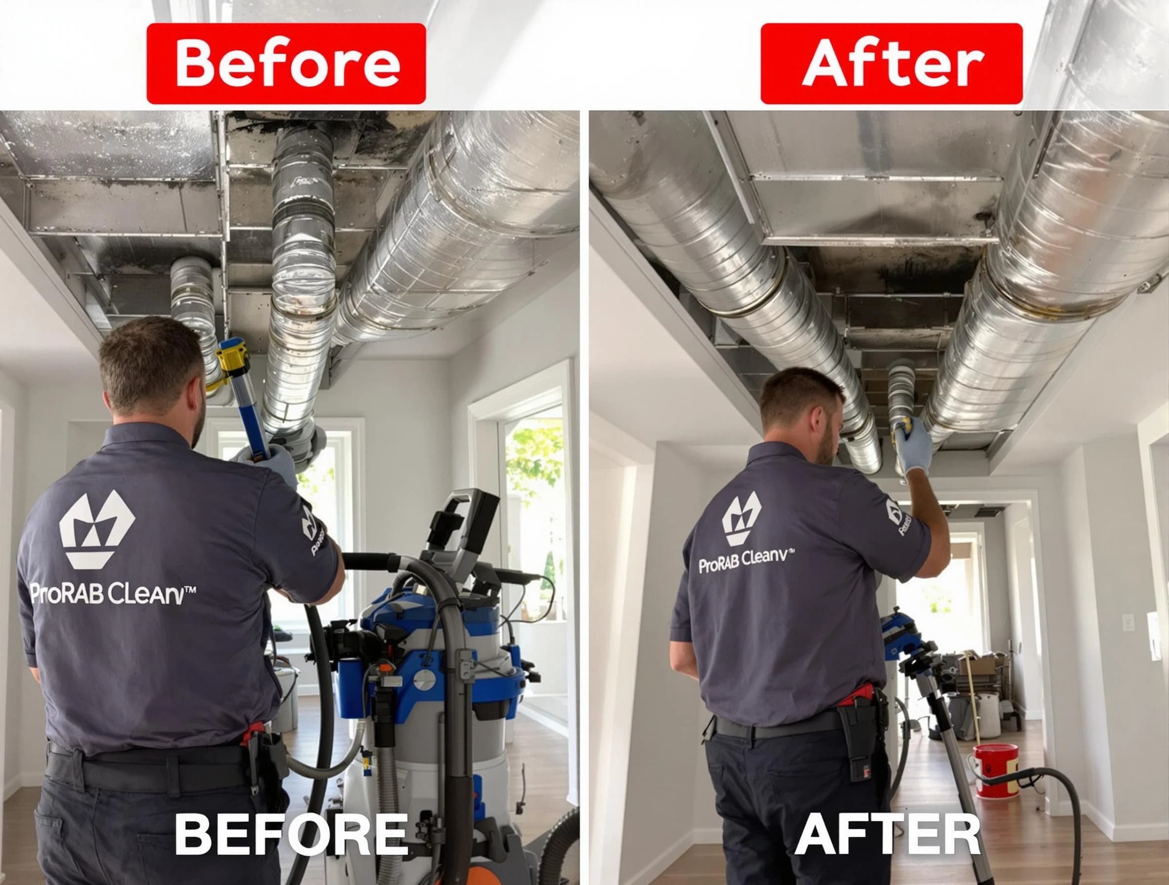 Greensburg Air Duct Cleaning expert performing thorough residential duct cleaning in a Greensburg home