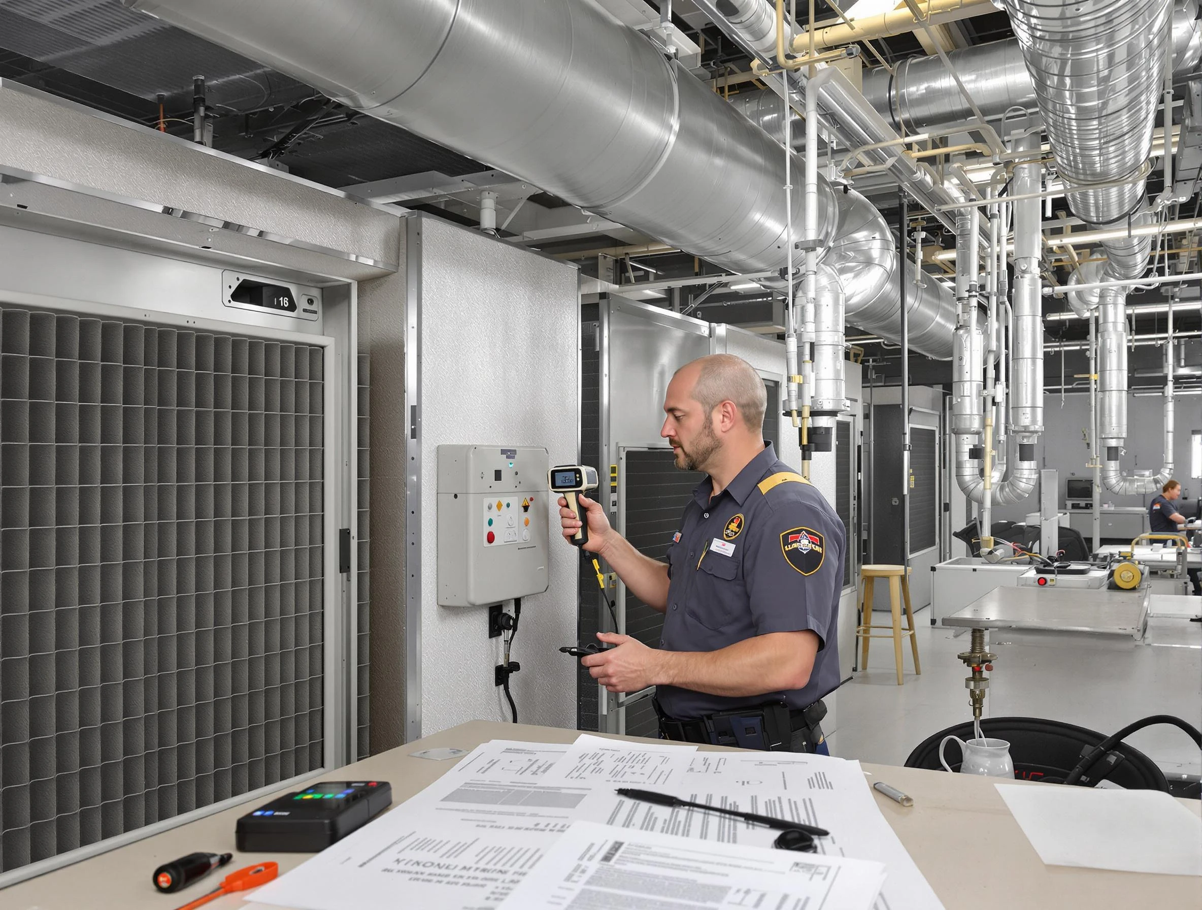 Professional filter system inspection by Greensburg Air Duct Cleaning in Greensburg