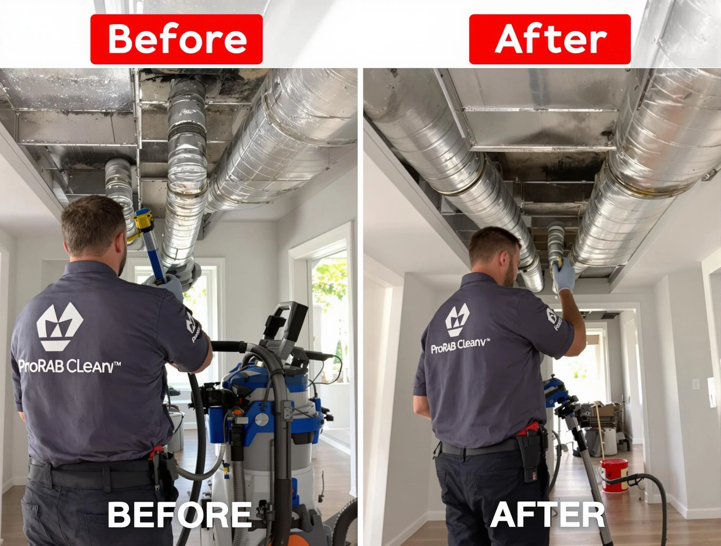 Greensburg Air Duct Cleaning expert performing thorough residential duct cleaning in a Greensburg home